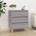 Revetement brillant, credence gris en bois