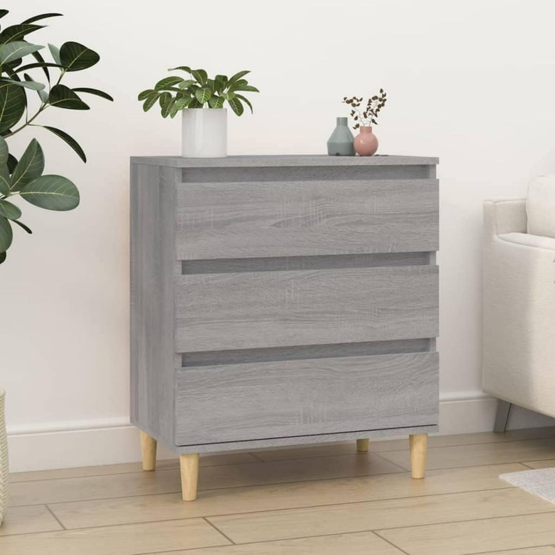 Revetement brillant, credence gris en bois