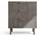 Style, armoire a tiroirs marron en bois 3 tiroirs