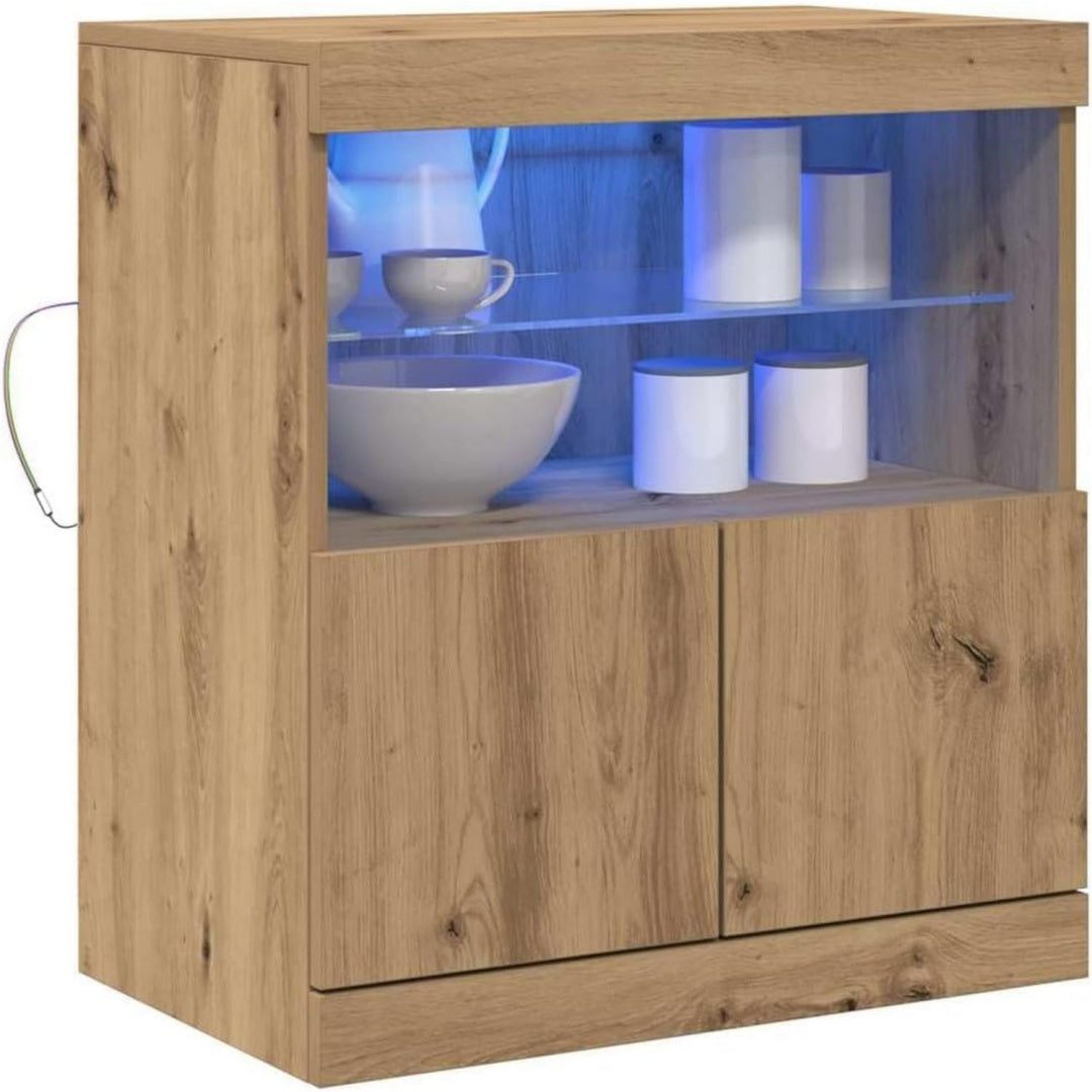 Buffet Bois d'ingenierie marron 2 portes