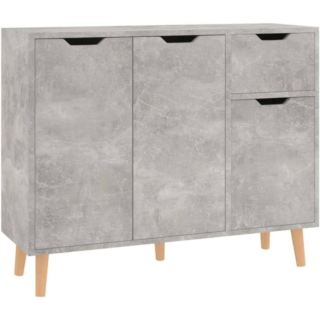 Caractere Moderne, credence gris en bois