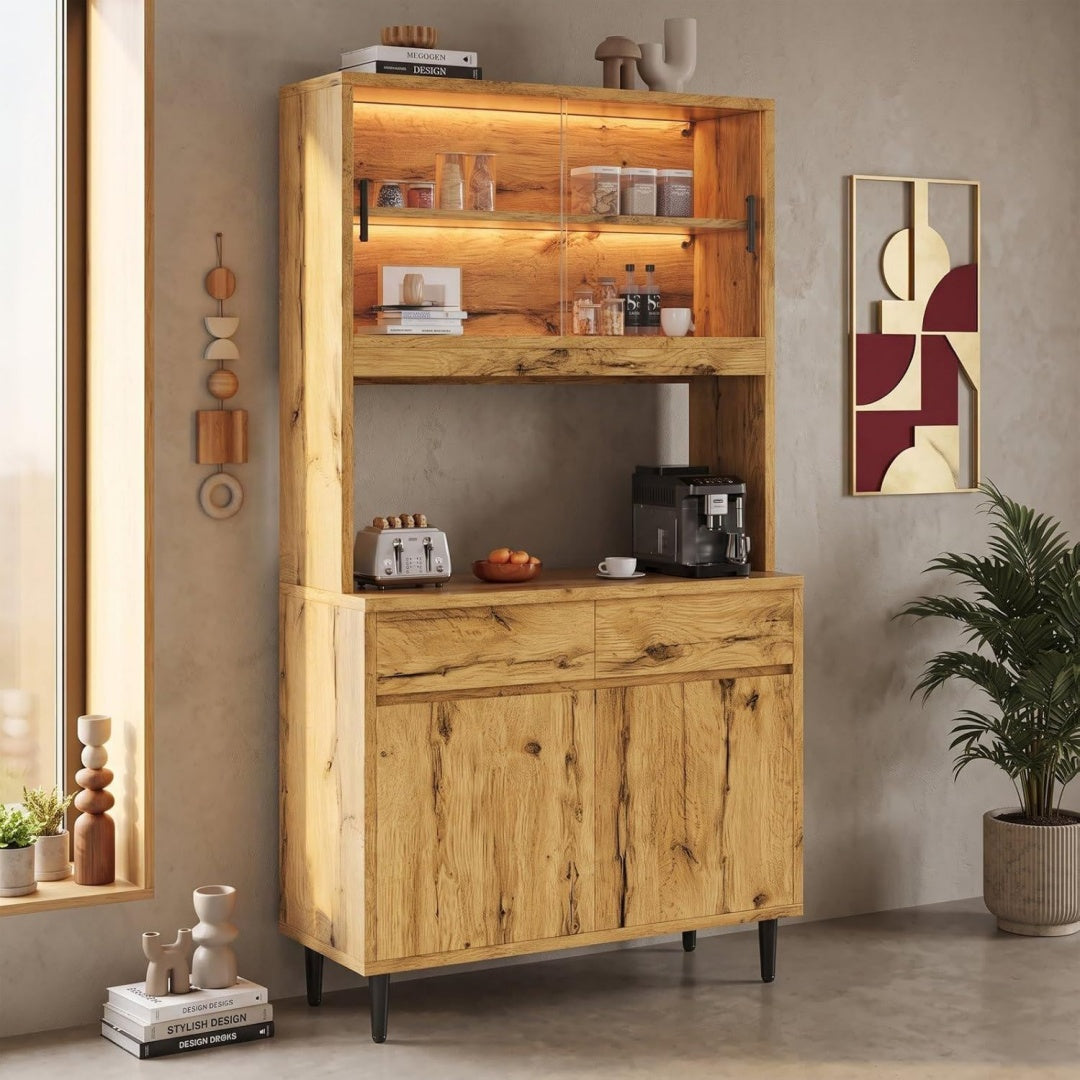 epure, buffet marron en bois multifonctionnel
