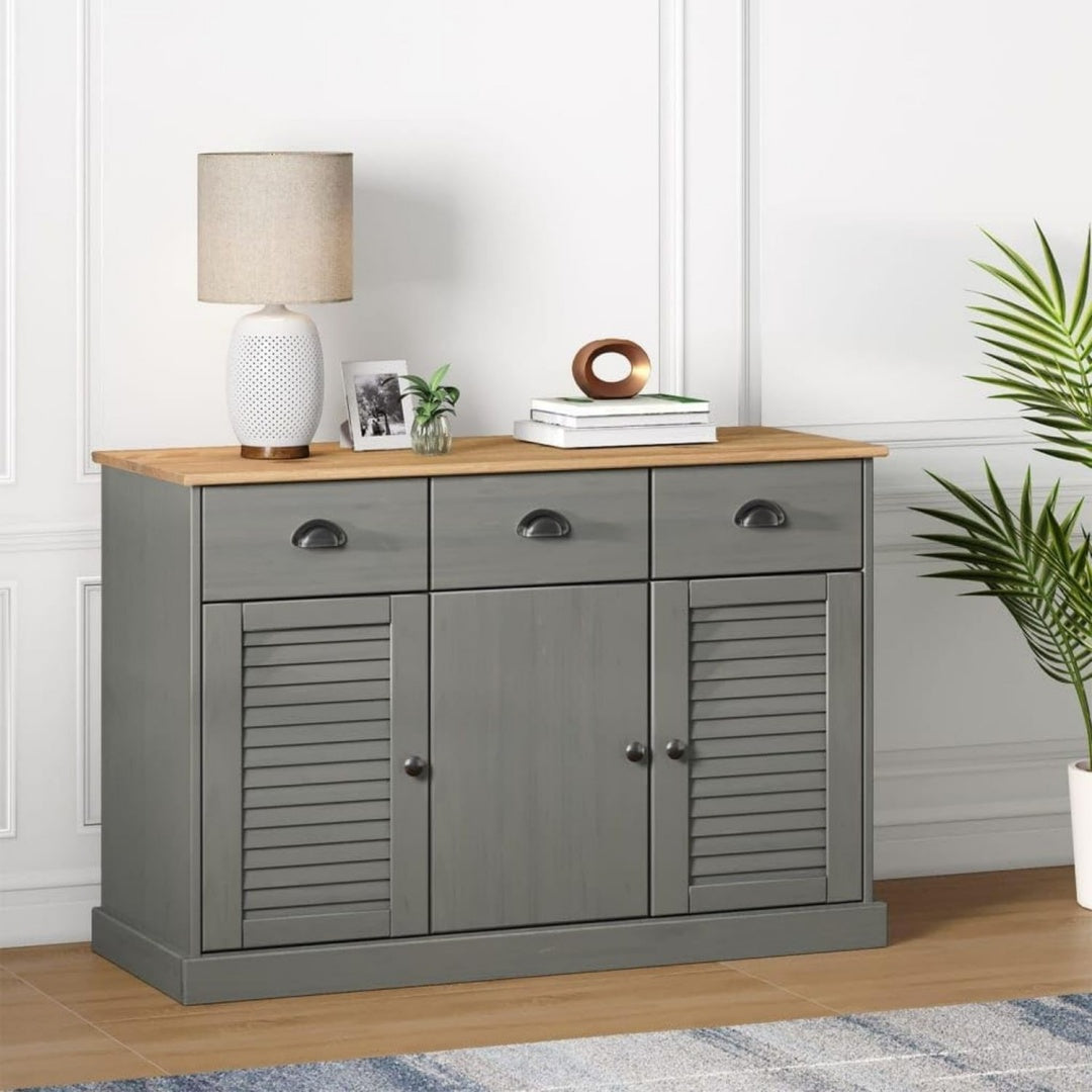 Buffet 113 x 40 x 75 cm en bois de pin et pin