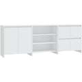 Buffet design moderne, teinte gris clair finition bois d'ingenierie
