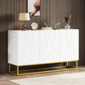 Buffet gris 130 x 38 x 76 cm elegant